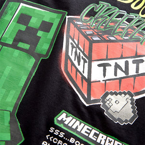 Black Graffiti Licensed Minecraft T-Shirt