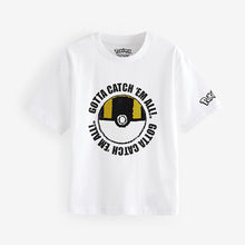 Load image into Gallery viewer, White 100% Cotton Pokémon License Short Sleeve T-Shirt (4-12yrs)
