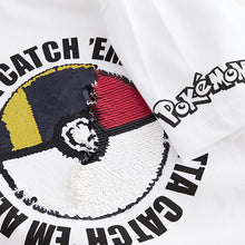 Load image into Gallery viewer, White 100% Cotton Pokémon License Short Sleeve T-Shirt (4-12yrs)
