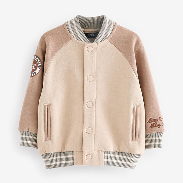 Stone/Grey Letterman Jacket (3mths-5yrs)