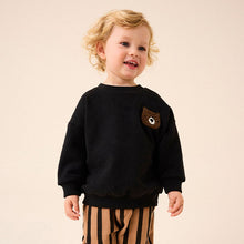 Load image into Gallery viewer, Black Bear Crew Neck Sweatshirt (3mths-6yrs)

