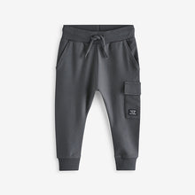 Load image into Gallery viewer, Blue/Dark Green/Charcoal Grey Super Skinny Utility Joggers 3 Pack
