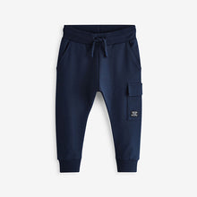 Load image into Gallery viewer, Blue/Dark Green/Charcoal Grey Super Skinny Utility Joggers 3 Pack
