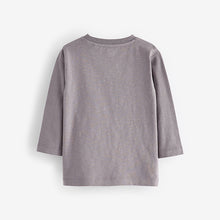 Load image into Gallery viewer, Grey Bear 100% Cotton Long Sleeves Semi Plain T-Shirt (3mths-6yrs)
