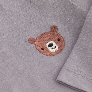 Grey Bear 100% Cotton Long Sleeves Semi Plain T-Shirt (3mths-6yrs)