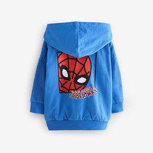 Load image into Gallery viewer, Blue/Red Spider-Man Zip Through 100% Cotton Hoodie (3mths-6yrs)
