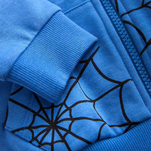 Load image into Gallery viewer, Blue/Red Spider-Man Zip Through 100% Cotton Hoodie (3mths-6yrs)
