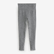Load image into Gallery viewer, Grey Marl Ribbed Seamless High Waist Leggings
