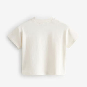 Cream Bunny Short Sleeve 100% Cotton T-Shirt