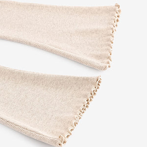 Oatmeal Cream Rib Flare Leggings (3mths-6yrs)