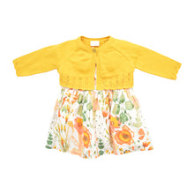 Load image into Gallery viewer, Yellow Ochre Dress and Cardigan Set (0-18mths)
