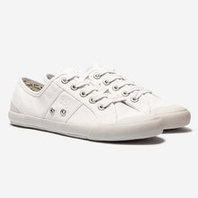 Load image into Gallery viewer, OPIACE Women&#39;s Comfort Tennis Shoes In White Canvas
