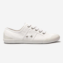 Load image into Gallery viewer, OPIACE Women&#39;s Comfort Tennis Shoes In White Canvas
