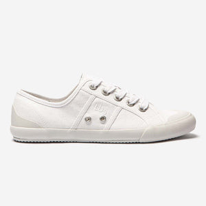 OPIACE Women's Comfort Tennis Shoes In White Canvas