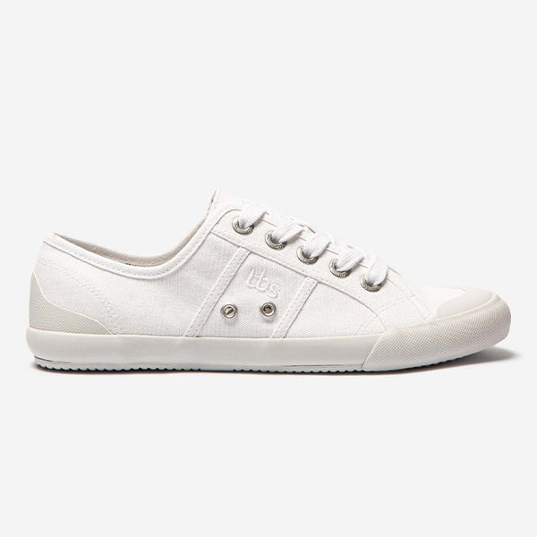 OPIACE Women's Comfort Tennis Shoes In White Canvas