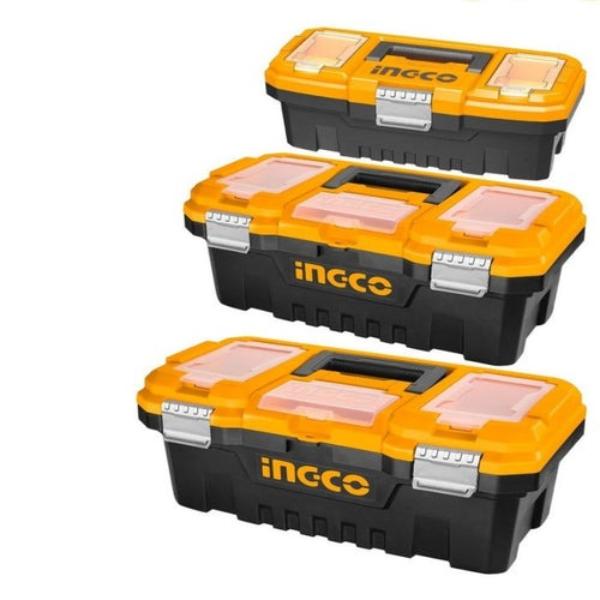 INGCO 3 Plastic tool boxes set