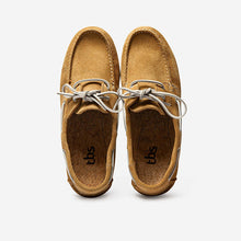 Load image into Gallery viewer, PHENIS Men&#39;s Boat Shoes Yellow Suede Leather
