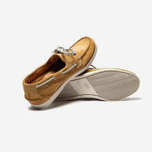 Load image into Gallery viewer, PHENIS Men&#39;s Boat Shoes Yellow Suede Leather
