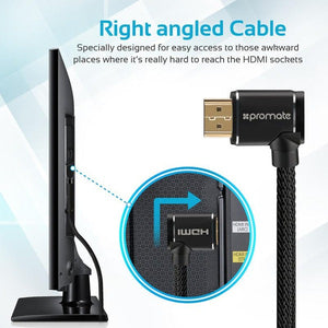 PROMATE  HDMI to HDMI, 3mt Right-Angle