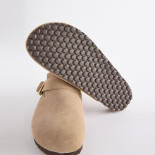 Load image into Gallery viewer, Neutral Standard/Wide Fit Forever Comfort® Leather Footbed Clogs
