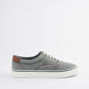 Grey Classic Canvas Pumps
