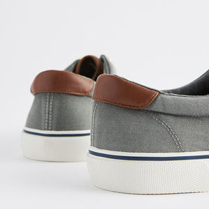 Grey Classic Canvas Pumps