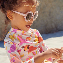 Load image into Gallery viewer, Peach Pink Flower Sunglasses
