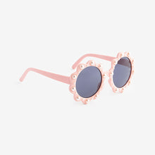 Load image into Gallery viewer, Peach Pink Flower Sunglasses
