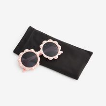 Load image into Gallery viewer, Peach Pink Flower Sunglasses
