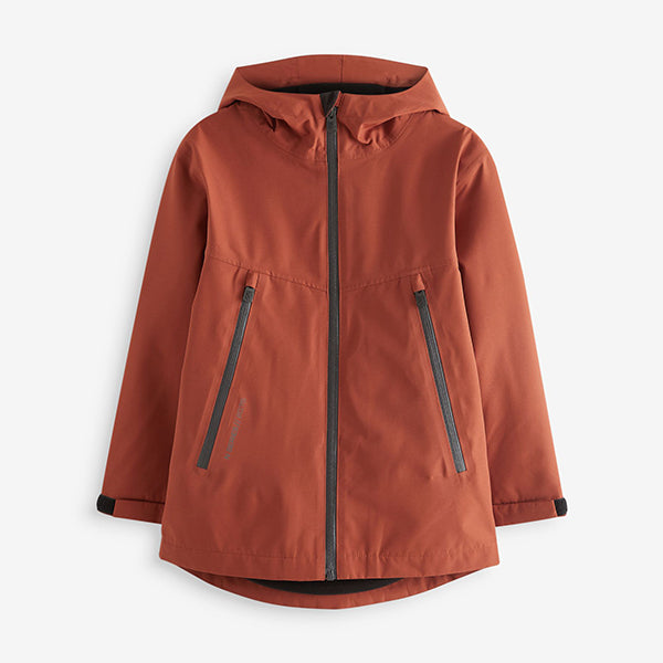 Red Waterproof Fleece Hooded Lined Coat (3-12yrs)