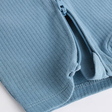 Load image into Gallery viewer, Blue Baby Two Way Zip 100% Cotton Rompers 3 Pack (0-18mth)
