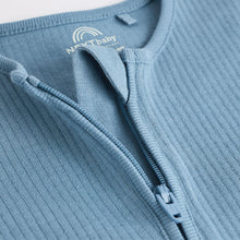 Load image into Gallery viewer, Blue Baby Two Way Zip 100% Cotton Rompers 3 Pack (0-18mth)
