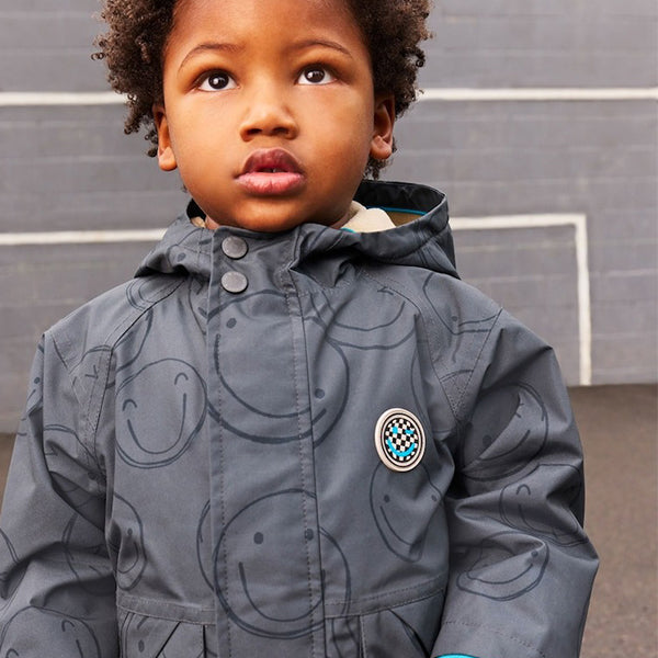 Black Fleece Lined Waterproof Coat