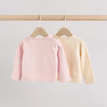 Load image into Gallery viewer, Pink/Neutral 100% Cotton Cardigans 2 Pack (0mths-2yrs)
