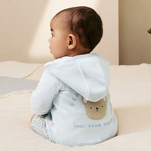 Load image into Gallery viewer, Blue 100% Cotton Cardigan (0-18mths)
