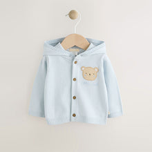 Load image into Gallery viewer, Blue 100% Cotton Cardigan (0-18mths)

