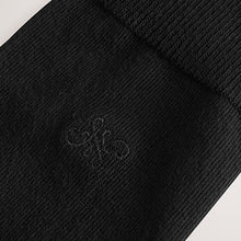 Load image into Gallery viewer, Black Swirl Logo 5 Pack Embroidered Lasting Fresh Socks
