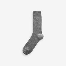 Load image into Gallery viewer, Grey Marl 5 Pack Embroidered Lasting Fresh Socks

