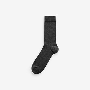 Grey Marl 5 Pack Embroidered Lasting Fresh Socks