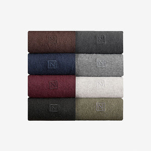 Core Grey/Green/Red 8 Pack Embroidered Lasting Fresh Socks