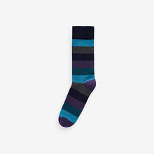 Load image into Gallery viewer, Striped 5 Pack Cushioned Sole Comfort Socks
