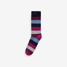 Load image into Gallery viewer, Striped 5 Pack Cushioned Sole Comfort Socks
