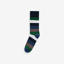 Load image into Gallery viewer, Striped 5 Pack Cushioned Sole Comfort Socks
