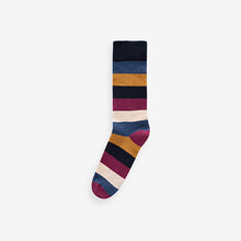 Load image into Gallery viewer, Striped 5 Pack Cushioned Sole Comfort Socks
