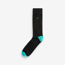 Load image into Gallery viewer, Black Bright Heel 5 Pack Cushioned Sole Comfort Socks
