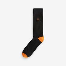 Load image into Gallery viewer, Black Bright Heel 5 Pack Cushioned Sole Comfort Socks
