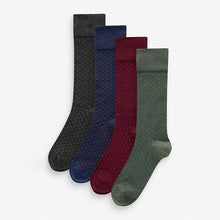 Load image into Gallery viewer, Rich Colour Spot Pattern Modal Signature Socks 4 Pack
