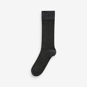 Rich Colour Spot Pattern Modal Signature Socks 4 Pack