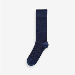 Rich Colour Spot Pattern Modal Signature Socks 4 Pack