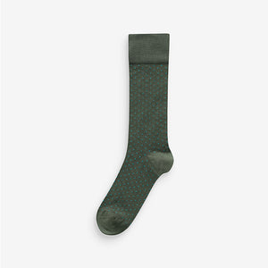 Rich Colour Spot Pattern Modal Signature Socks 4 Pack